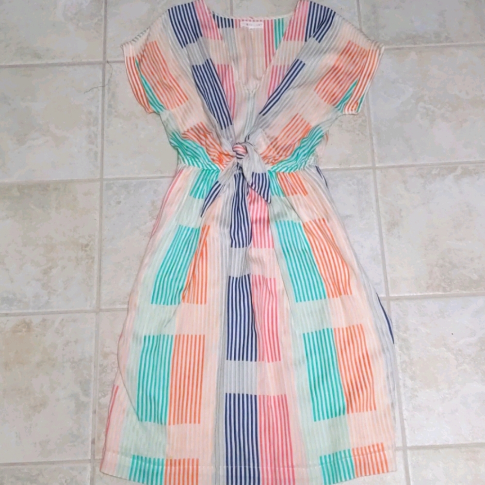 Lou & Grey for Loft Tie Front Dress M